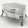 Plain Rectangular Sterling Silver Jewellery or Trinket Box