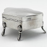 Plain Rectangular Sterling Silver Jewellery or Trinket Box