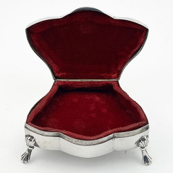 Plain Rectangular Sterling Silver Jewellery or Trinket Box