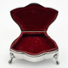Plain Rectangular Sterling Silver Jewellery or Trinket Box