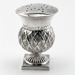 Edwardian Sterling Silver Thistle Style Pepper Pot (1903)