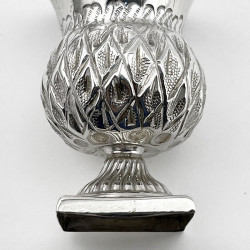 Edwardian Sterling Silver Thistle Style Pepper Pot