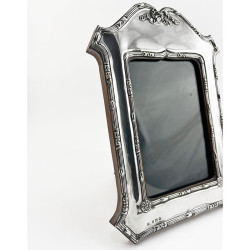 Unusual Rectangular Edwardian Sterling Silver Photo Frame