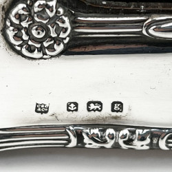 Unusual Rectangular Edwardian Sterling Silver Photo Frame