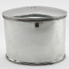 Plain Oval George Unite Sterling Silver Tea Caddy (1926)