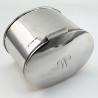 Plain Oval George Unite Sterling Silver Tea Caddy