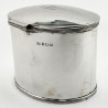 Plain Oval George Unite Sterling Silver Tea Caddy
