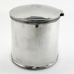 Plain Oval George Unite Sterling Silver Tea Caddy