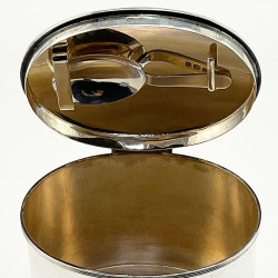 Plain Oval George Unite Sterling Silver Tea Caddy