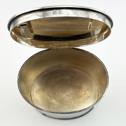 Plain Oval George Unite Sterling Silver Tea Caddy