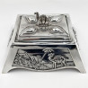 Unusual Mappin & Webb Regimental Sterling Silver Trinket Box or Casket (1901)
