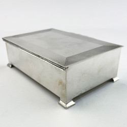 Rectangular Sterling Silver Cigarette or Trinket Box