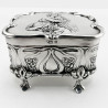Sterling Silver Jewellery or Trinket Box Depicting Mother and Child