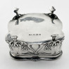 Sterling Silver Jewellery or Trinket Box Depicting Mother and Child