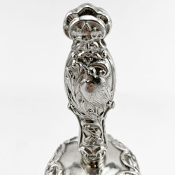 Edwardian Glass and Sterling Silver Table Bell