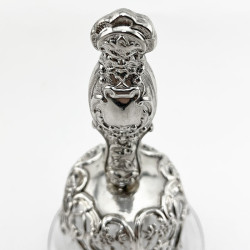 Edwardian Glass and Sterling Silver Table Bell