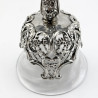 Edwardian Glass and Sterling Silver Table Bell