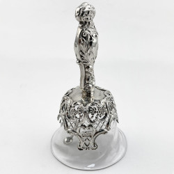 Edwardian Glass and Sterling Silver Table Bell
