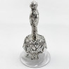 Edwardian Glass and Sterling Silver Table Bell