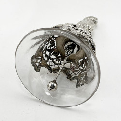 Edwardian Glass and Sterling Silver Table Bell