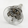 Edwardian Glass and Sterling Silver Table Bell