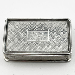 Good Example of Nathaniel Mills Sterling Silver Vinaigrette (1836)