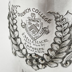 Silver Plated Dulwich College Engraved Christening Mug