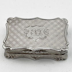Charming Nathaniel Mills Sterling Silver Vinaigrette (1839)