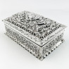 Impressive Victorian Sterling Silver Jewellery or Trinket Box