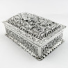 Impressive Victorian Sterling Silver Jewellery or Trinket Box