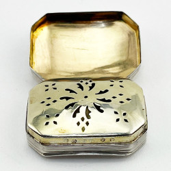 Large Samuel Pemberton Georgian Sterling Silver Vinaigrette