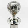 Glass and Silver Decanter with Clear Glass Body and Silver Overlay