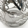 Glass and Silver Decanter with Clear Glass Body and Silver Overlay