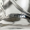 Glass and Silver Decanter with Clear Glass Body and Silver Overlay