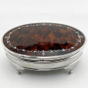 Large Mappin & Webb Tortoiseshell and Sterling Silver Jewellery or Trinket Box (1923)