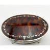 Large Mappin & Webb Tortoiseshell and Sterling Silver Jewellery or Trinket Box