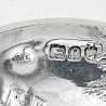 Victorian Sterling Silver Trinket Box Featuring Females and a Man Playing the Bag Pipes