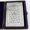 Boxed Victorian Sterling Silver Visiting Card Case