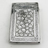 Boxed Victorian Sterling Silver Visiting Card Case