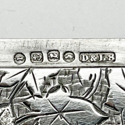 Boxed Victorian Sterling Silver Visiting Card Case