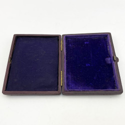 Boxed Victorian Sterling Silver Visiting Card Case