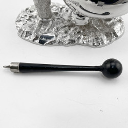 Rare and Unusual Novelty Victorian Silver Plated Table Bell