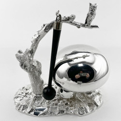 Rare and Unusual Novelty Victorian Silver Plated Table Bell (c.1890)