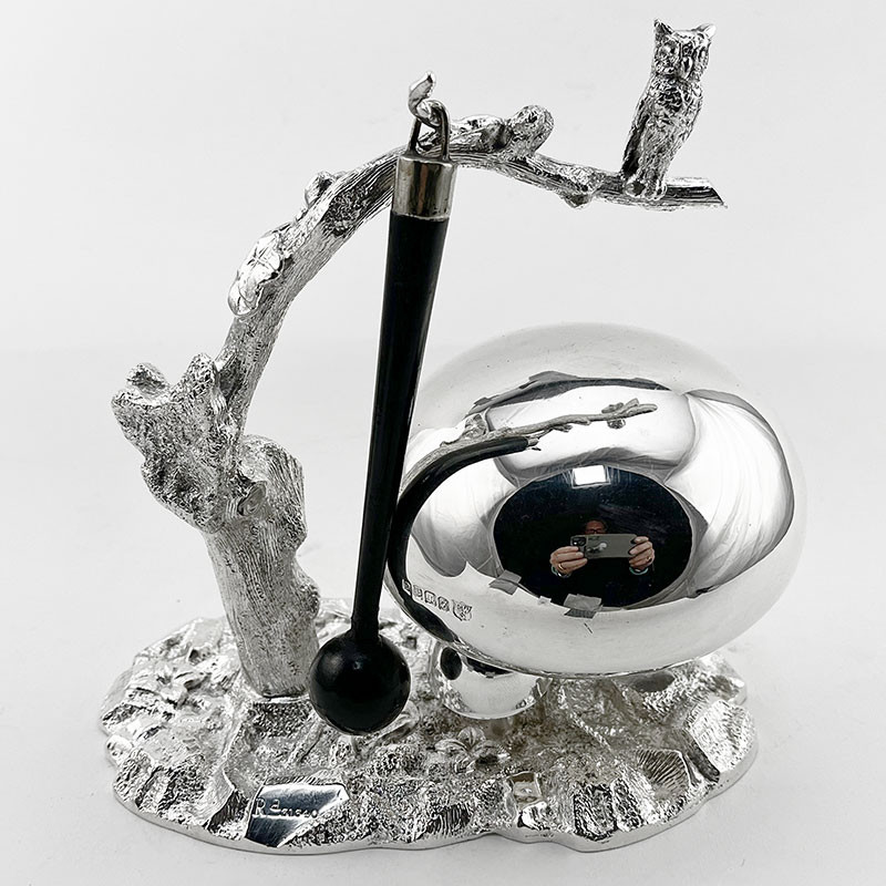 Rare and Unusual Novelty Victorian Silver Plated Table Bell (c.1890)