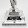 Substantial Pair Silver Plated Candlesticks with Corinthian Style Capitals