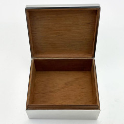 Silver Plated Trinket or Cigarette Box with Figural Greyhound