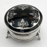 Pretty Tortoiseshell and Sterling Silver Jewellery or Trinket Box (1917)