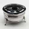 Pretty Tortoiseshell and Sterling Silver Jewellery or Trinket Box