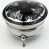 Pretty Tortoiseshell and Sterling Silver Jewellery or Trinket Box