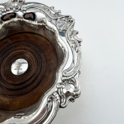 Decorative Pair of Old Sheffield Plate Coasters